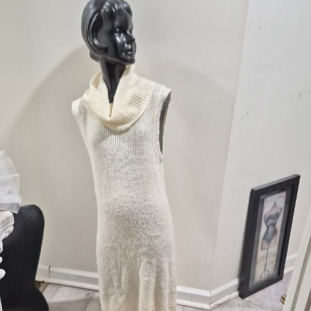 Old Navy Ivory Cowl Neck Sweater Dress